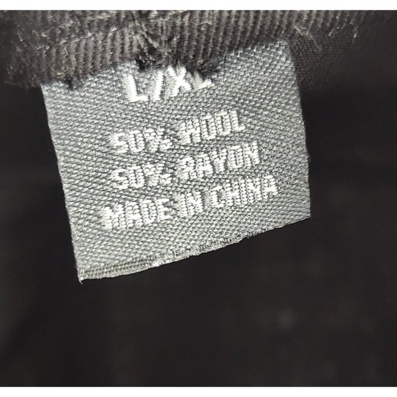 Womens Fedora Hat L/XL Gray Black Short Brim Classic Grandpa Core Unisex - Picture 10 of 12